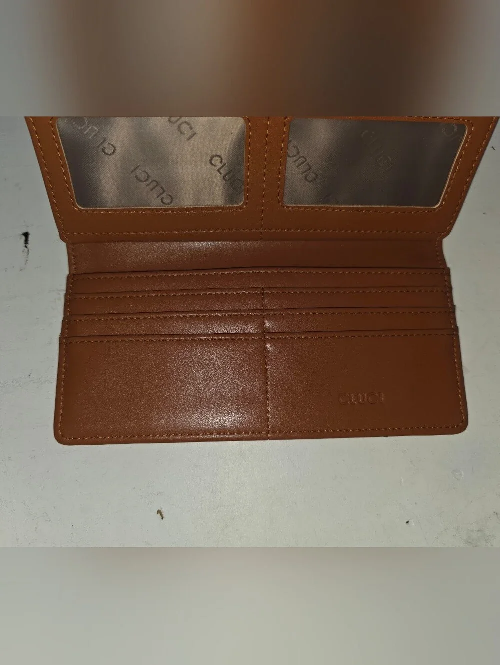 CLUCI Mile Wallet Women’s Slim Tri-Fold Faux Leather Card Holder